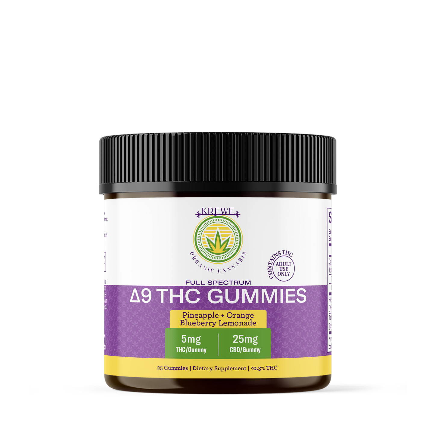 5mg Delta 9 THC Gummies (Assorted Flavors) 25ct