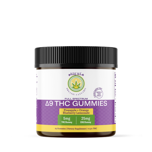 5mg Delta 9 THC Gummies (Assorted Flavors) 25ct