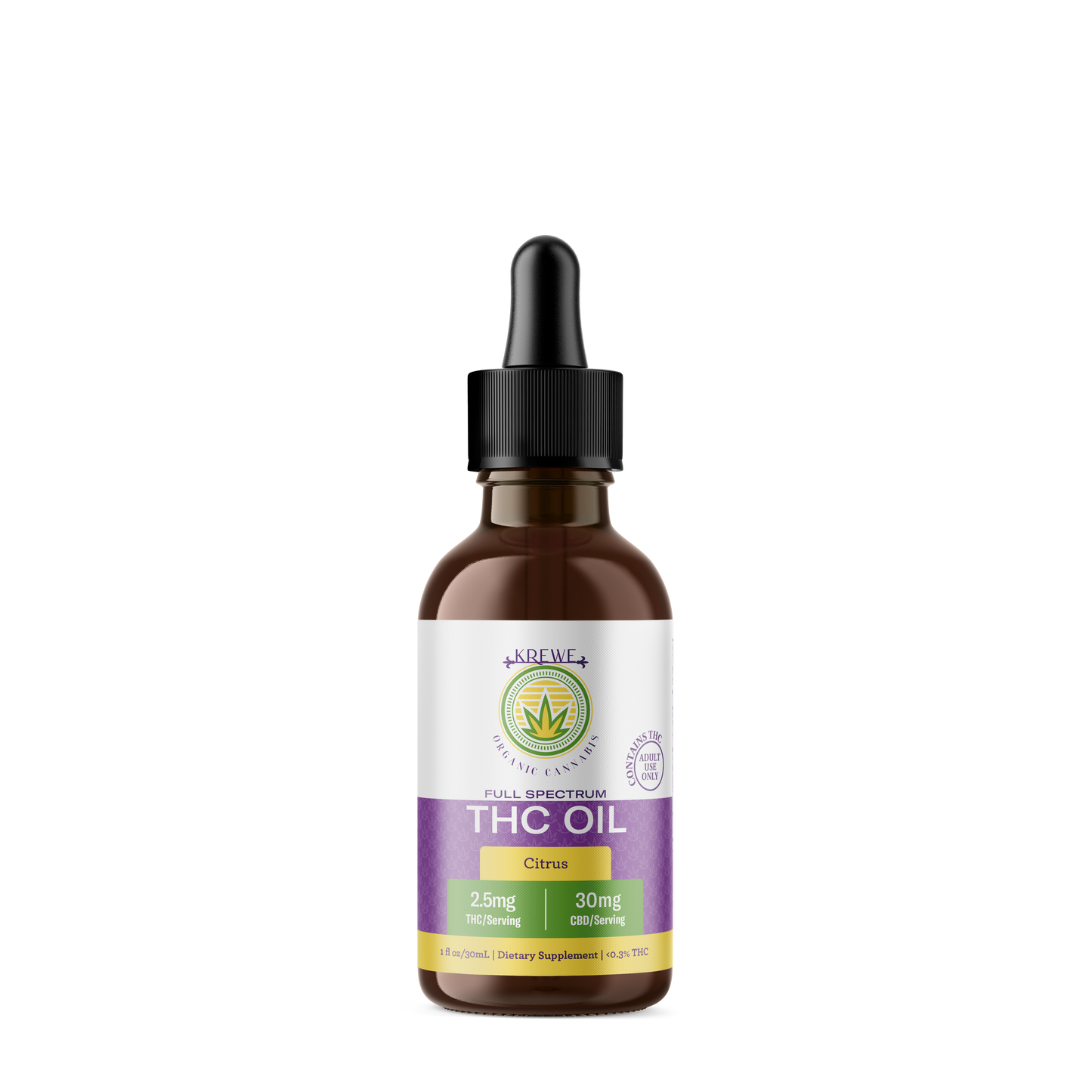 75mg THC Tincture (Citrus) 30ml